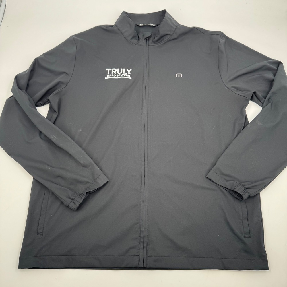 Travis‎ Mathew Windbreaker Jacket Full Zip Truly Hard Seltzer Black XL Golf